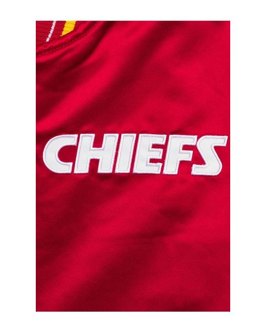 Mitchell & Ness Red Nfl Chiefs Throw It Back Heavyweight Satin Jacket for men