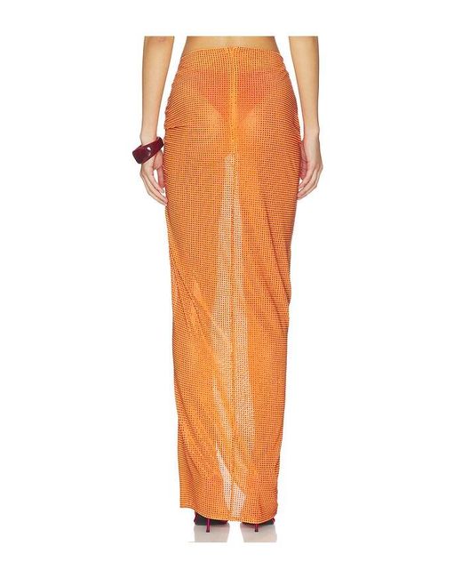 Mariandree Gaitan Orange Isabel Skirt