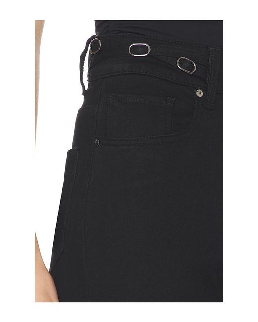 PAIGE Black Sasha Jeans With Waistband Buckles