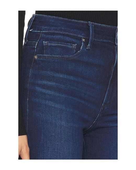 PAIGE Blue Leena Petite Wide Leg Jeans