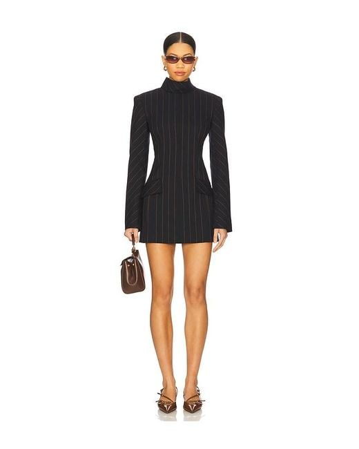 AKNVAS Black Toni Pin Stripe Dress