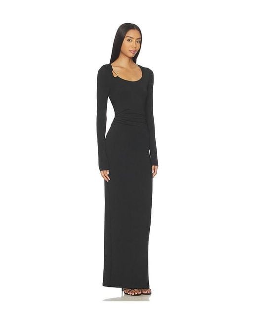 SNDY'S Black Ashley Scoop Neck Maxi Dress
