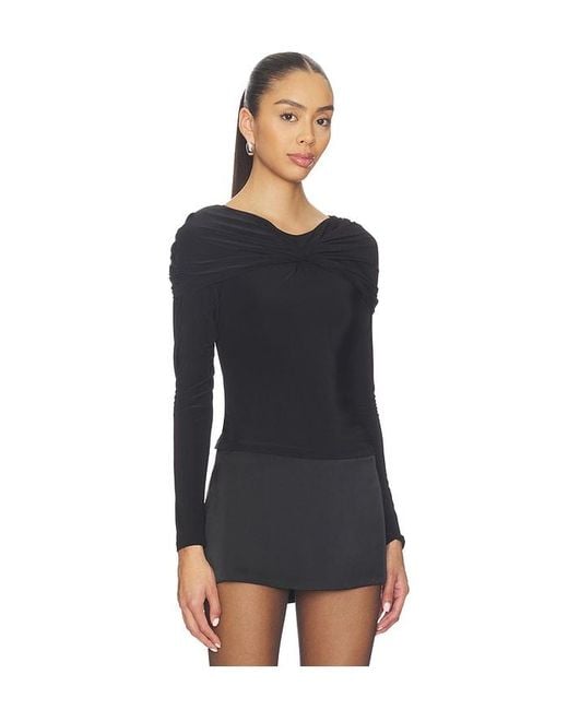 Lovers + Friends Black Eugene Top
