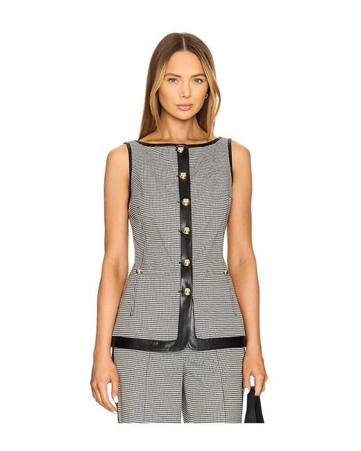 Jonathan Simkhai Black Cressida Sleeveless Button Top