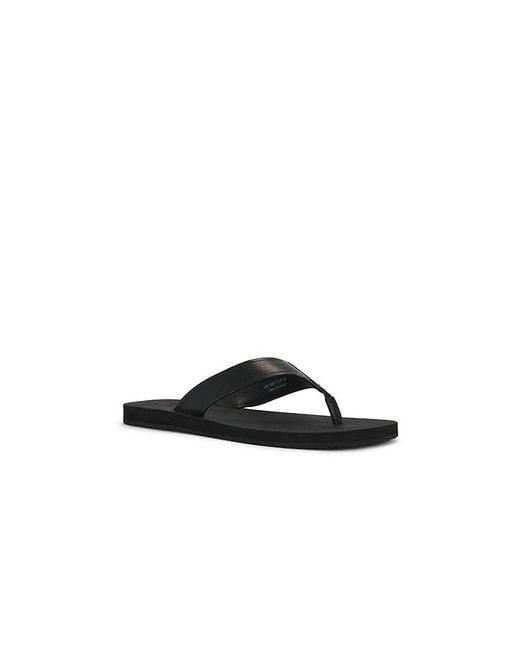 Vince Black Fiji Leather Thong Sandal for men