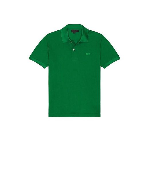 Lacoste Green Runway Classic Fit Silk Pique Polo Shirt for men