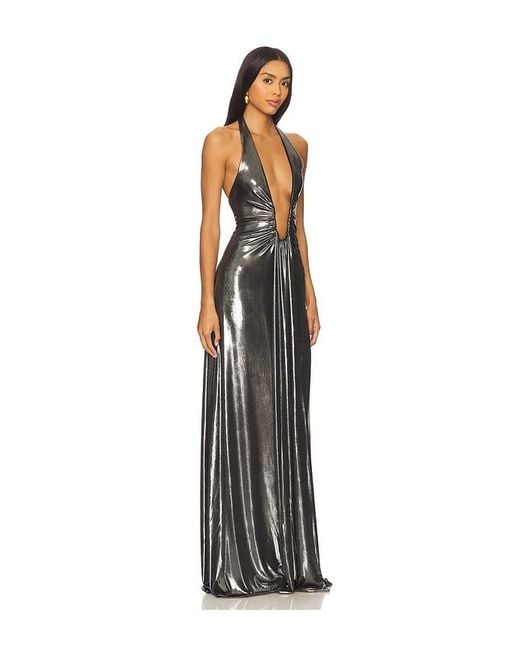 Misha White The Jennifer Foil Jersey Dress