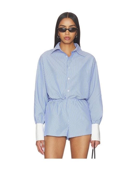 ALL THE WAYS Blue Lucinda Button Down Top