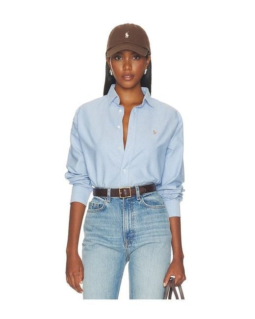 Polo Ralph Lauren Blue Long Sleeve Button Front Shirt