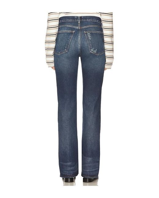 Agolde Blue Mid Rise Kick Boot Jeans