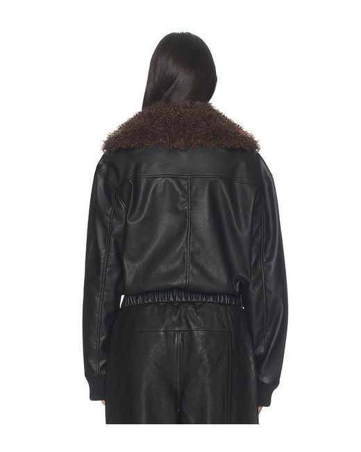 superdown Black Philomena Faux Leather Jacket