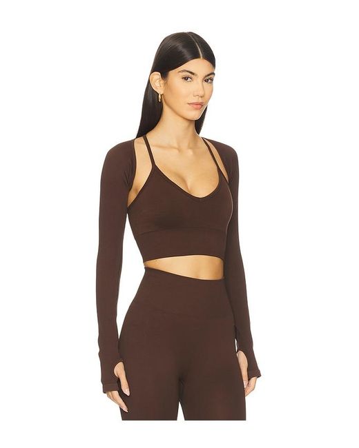 WellBeing + BeingWell Black Perrie Seamless Shrug