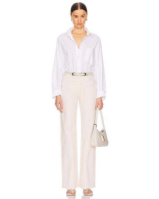 Citizens of Humanity White Annina Wide Leg Jeans