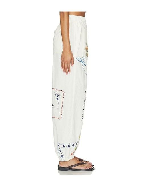 Agua Bendita White Toscana Basket Pant