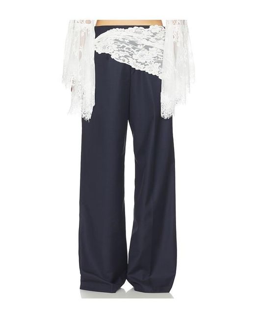 Sea Blue Fiora Tropical Wool Pants
