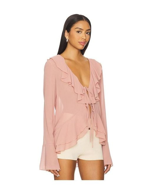 MORE TO COME Pink Alisia Top
