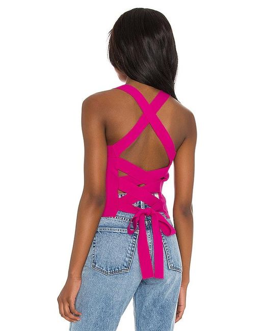 Top Con Lazo En Espalda Tia En Color Fucsia Talla (También En Xs) Nbd de color Multicolor