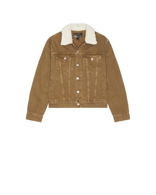 PAIGE Brown Erickson Jacket With Sherpa Collar for men