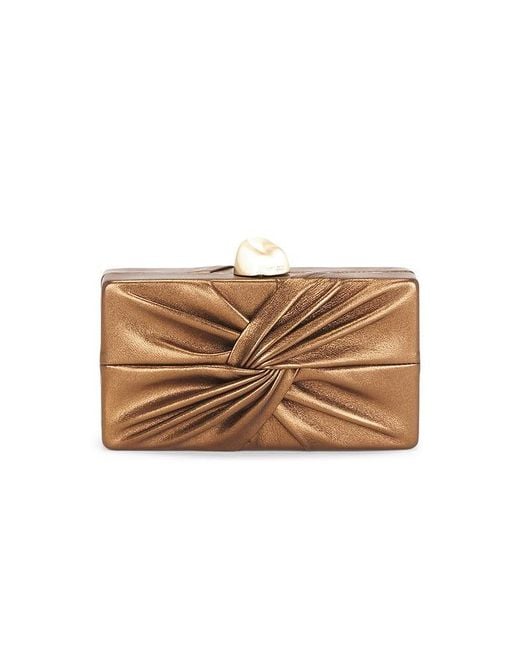 Cult Gaia Brown Lisse Clutch