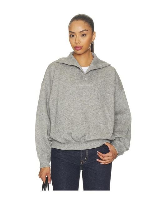 Polo Ralph Lauren Gray Arctic Fleece Knit Long Sleeve Mock Neck Sweatshirt