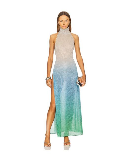 Oseree Blue Kleid Mit Rollkragen Lumiere Shade