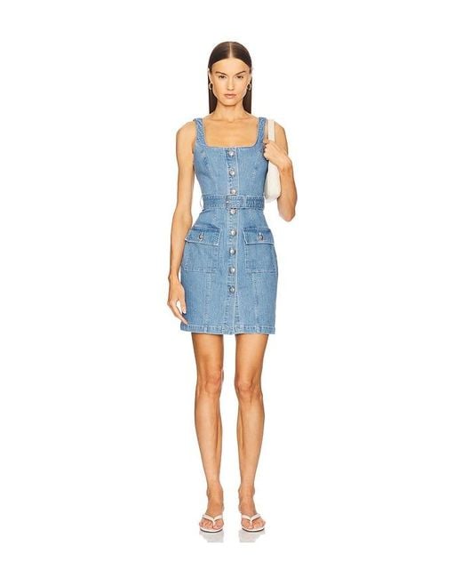 L'Agence Blue Midy Dress
