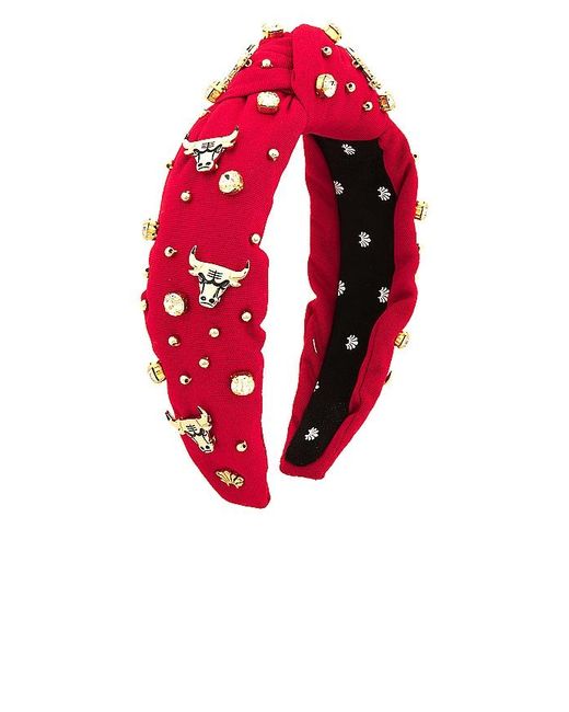 Lele Sadoughi Red X Nba Chicago Bulls Embellished Headband