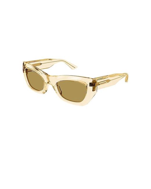 Bottega Veneta Yellow Edgy Cat Eye Sunglasses