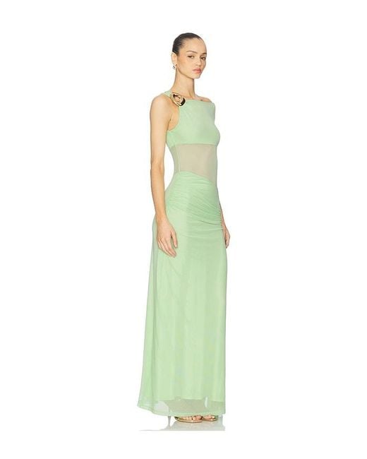 Runaway the Label Green Naelle One Shoulder Maxi Dress