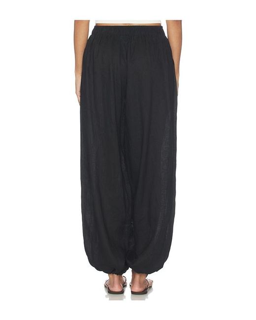 AEXAE Black Linen Balloon Pant