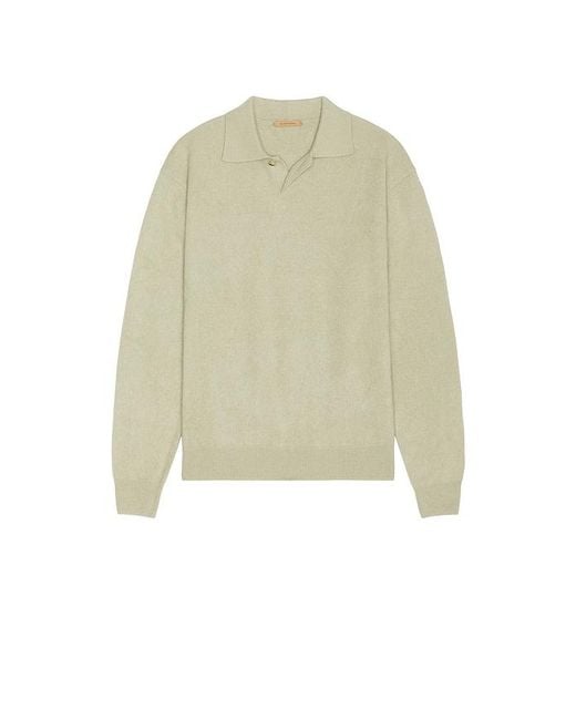 LE17SEPTEMBRE Green Brushed Cashmere Blend Polo Sweater for men