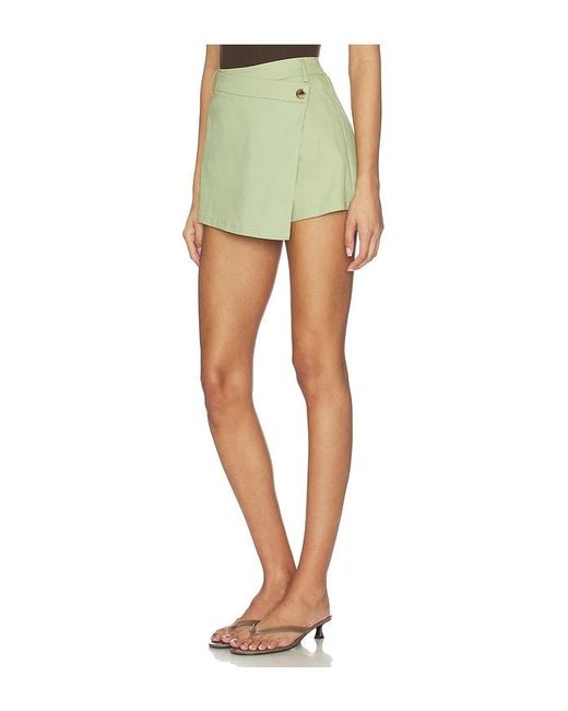 MORE TO COME Green Demi Wrap Skort