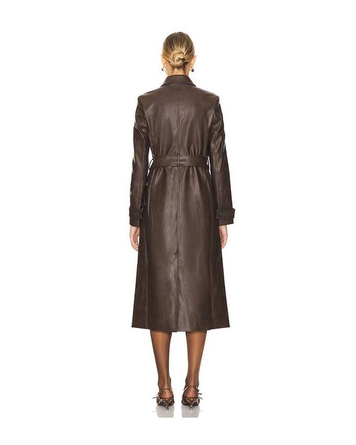 Abrigo En Color Chocolate Talla En Bardot de color Brown
