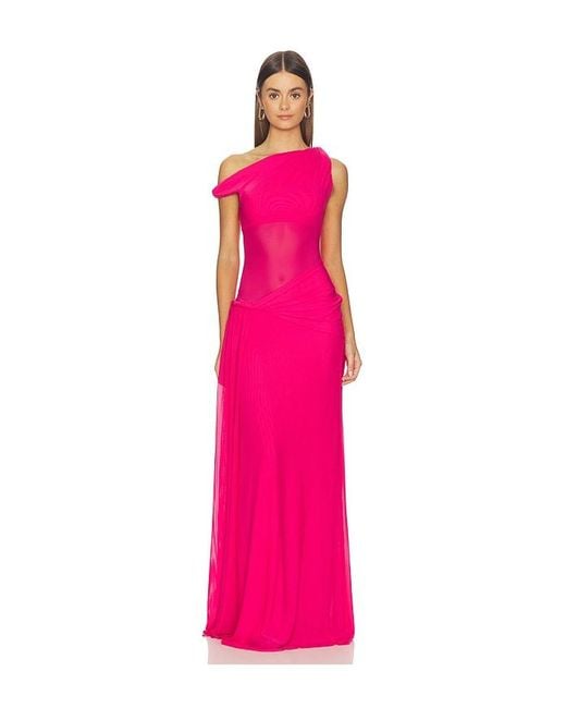 Misha Pink The Sisal Mesh Dress