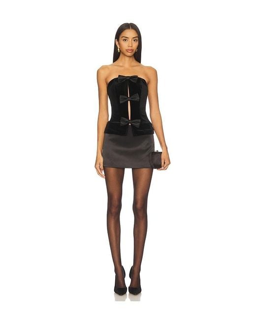 MORE TO COME Black Mariah Strapless Top