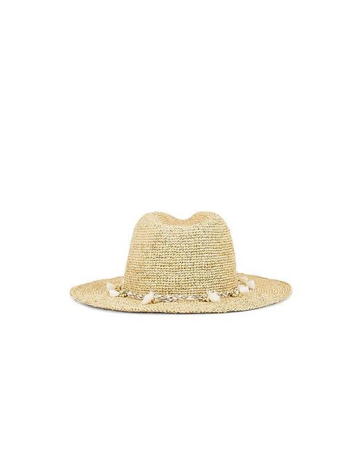 Flora Bella White Taylor Hand Crochet Raffia Sunhat Metallic Cord And Tassel