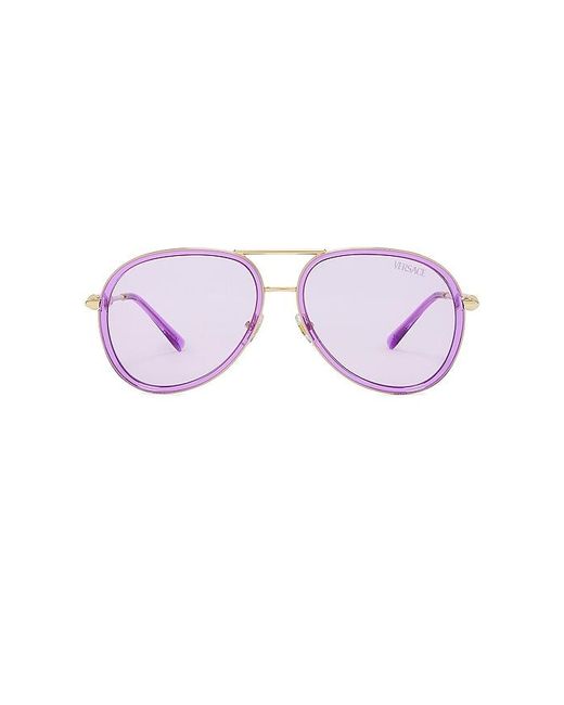 Versace Purple Aviator Sunglasses