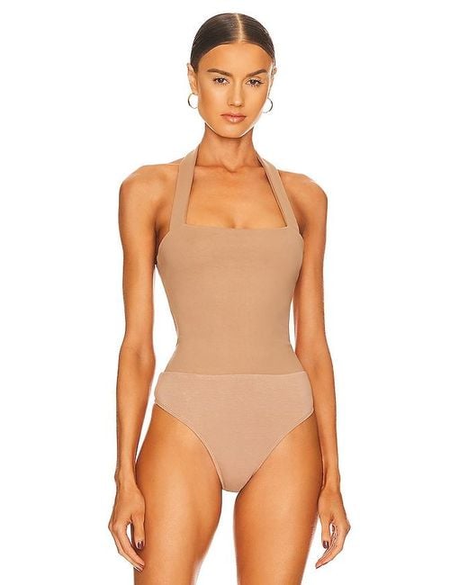 superdown Natural Reece Halter Bodysuit