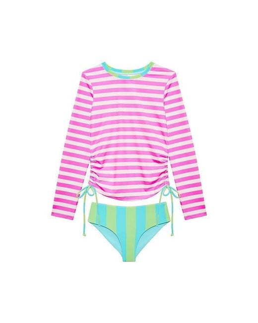 Beach Riot Pink Little Addie And Janie Swim Set