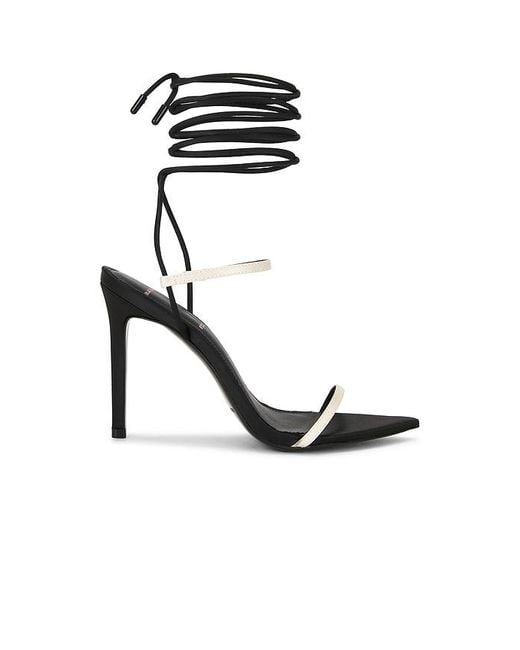 Black Suede Studio Black Lauren 100 Sandal