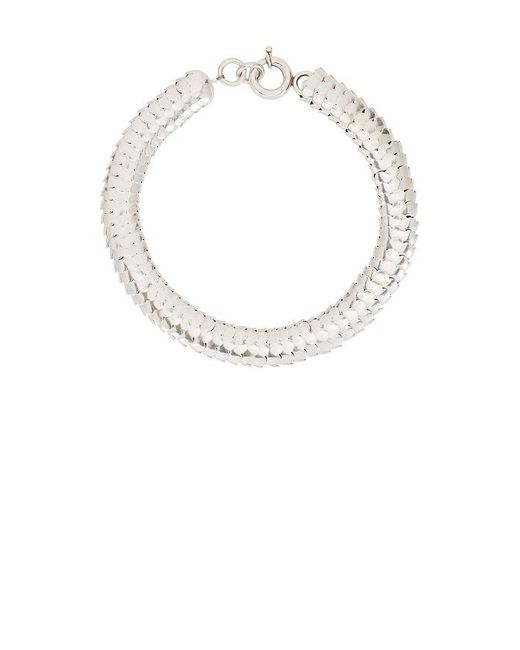 Isabel Marant Metallic Silver Choker Necklace