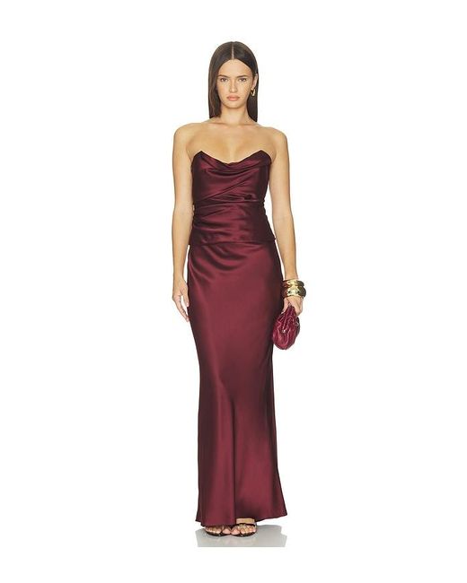 The Sei Red Bias Maxi Skirt
