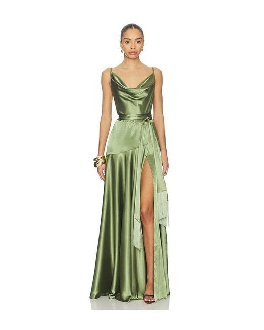 Bronx and Banco Green Leo Maxi Dress