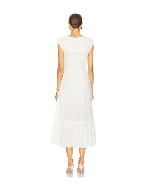 Free People White Desert Dazed Midi Dress