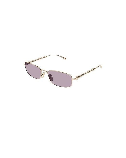 Gucci Pink Rectangular Sunglasses
