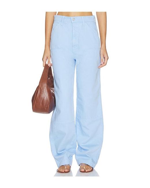 Mother Blue The Bee's Knees Stud Finder Sneak Jeans
