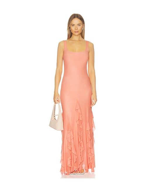 Especia Multicolor Radiant Peach Long Dress