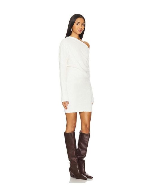 Lovers + Friends White Lucas Off Shoulder Mini Dress