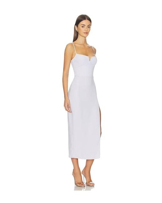 Amanda Uprichard White Lyra Midi Dress