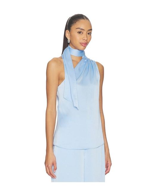 Generation Love Blue Caliope Hammered Scarf Blouse